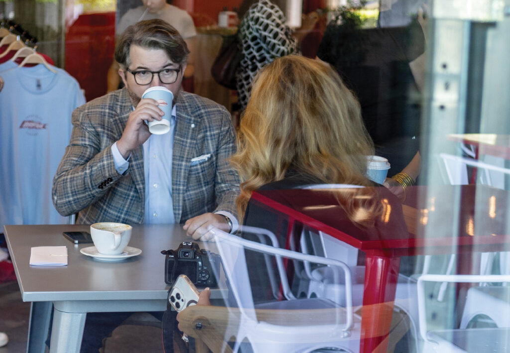 Professionals meeting in a coffee shop