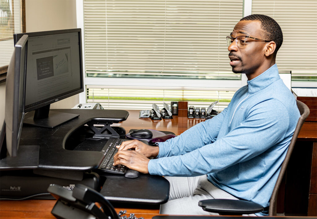 Trust Services working in office