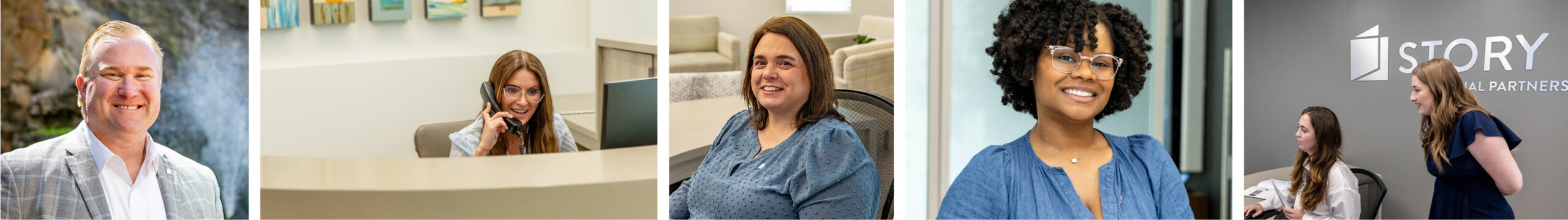 photo strip of various bankers